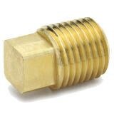 Male Pipe - Square Head Plug - Brass Pipe Fittings